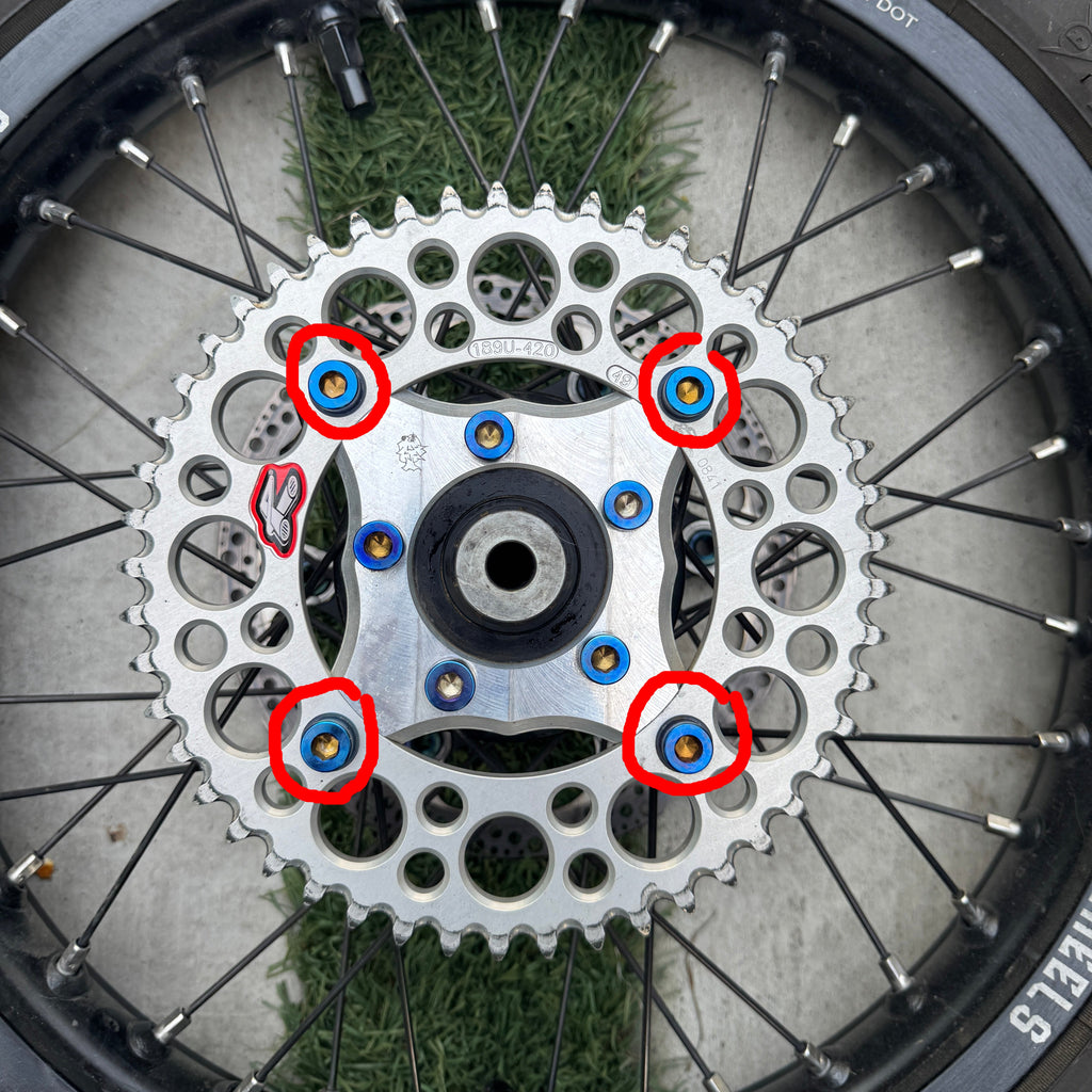 MXD Renthal Sprocket Adapter Titanium Bolts