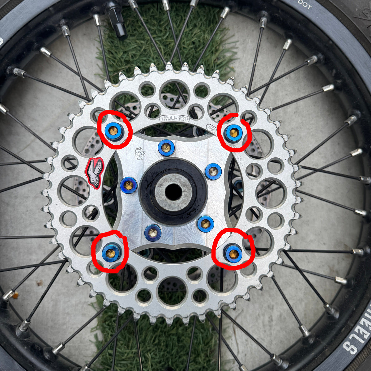 MXD Renthal Sprocket Adapter Titanium Bolts