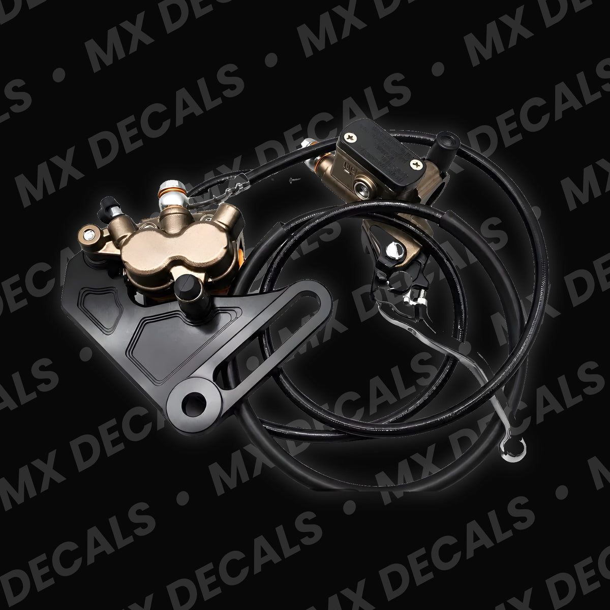 Rear hydraulic brake assembly with CNC bracket