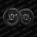 Black 12 inch Kenda Curve supermoto wheelset