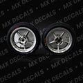 Chrome 12 inch Kenda Curve supermoto wheelset