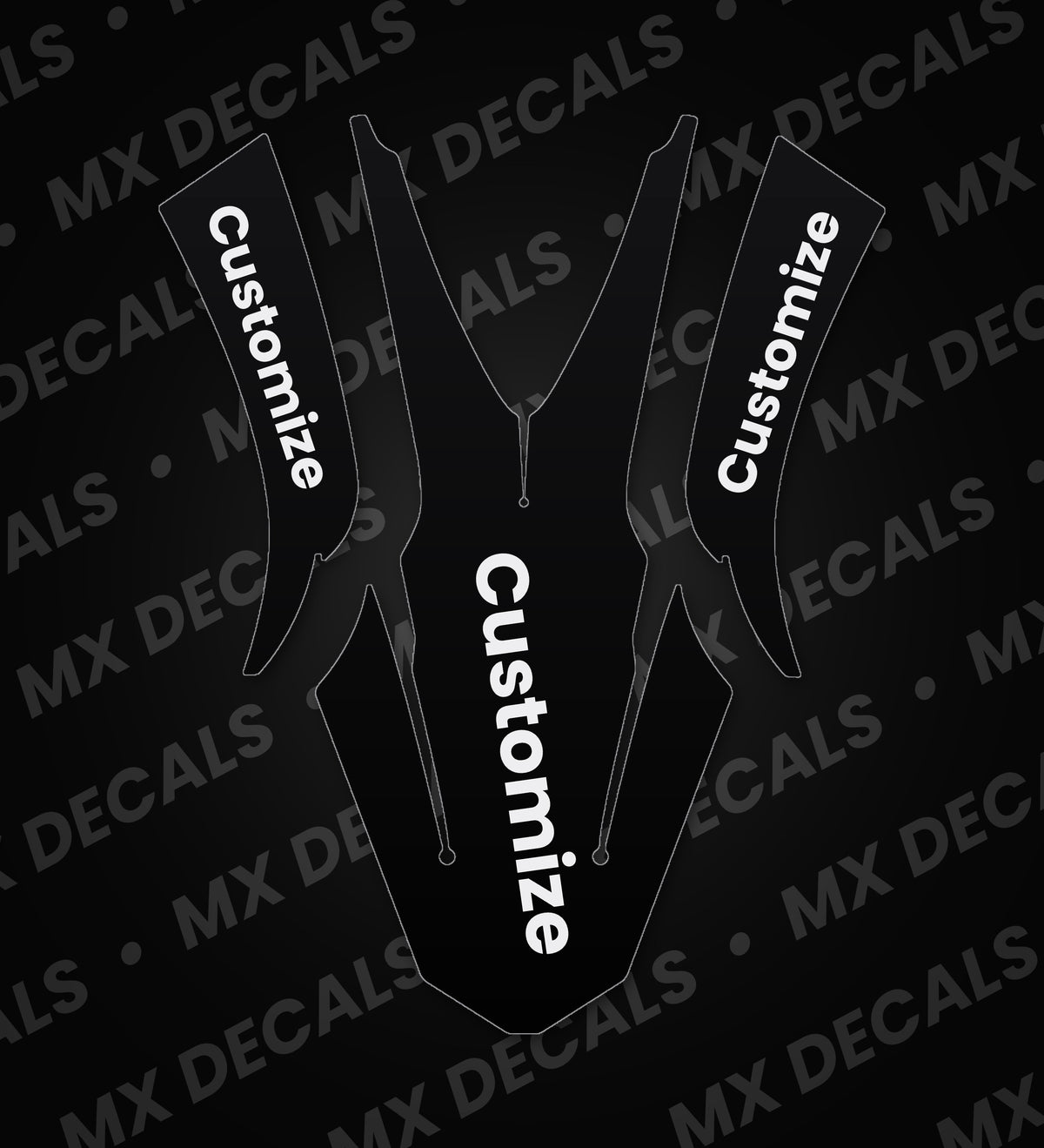 Kawasaki KLX110 (2010-2023) Customizable Front Fender Decal