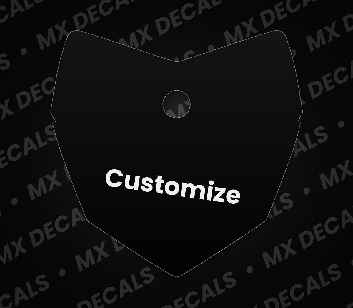 Kawasaki KLX110 (2010-2023) Customizable Front Number Plate Decal