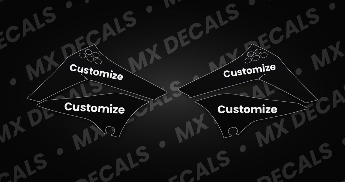 Kawasaki KLX110 (2010-2023) Customizable Radiator Shroud Decals
