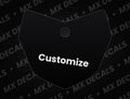 Kawasaki KLX140R L (2022) Customizable Front Number Plate Decal