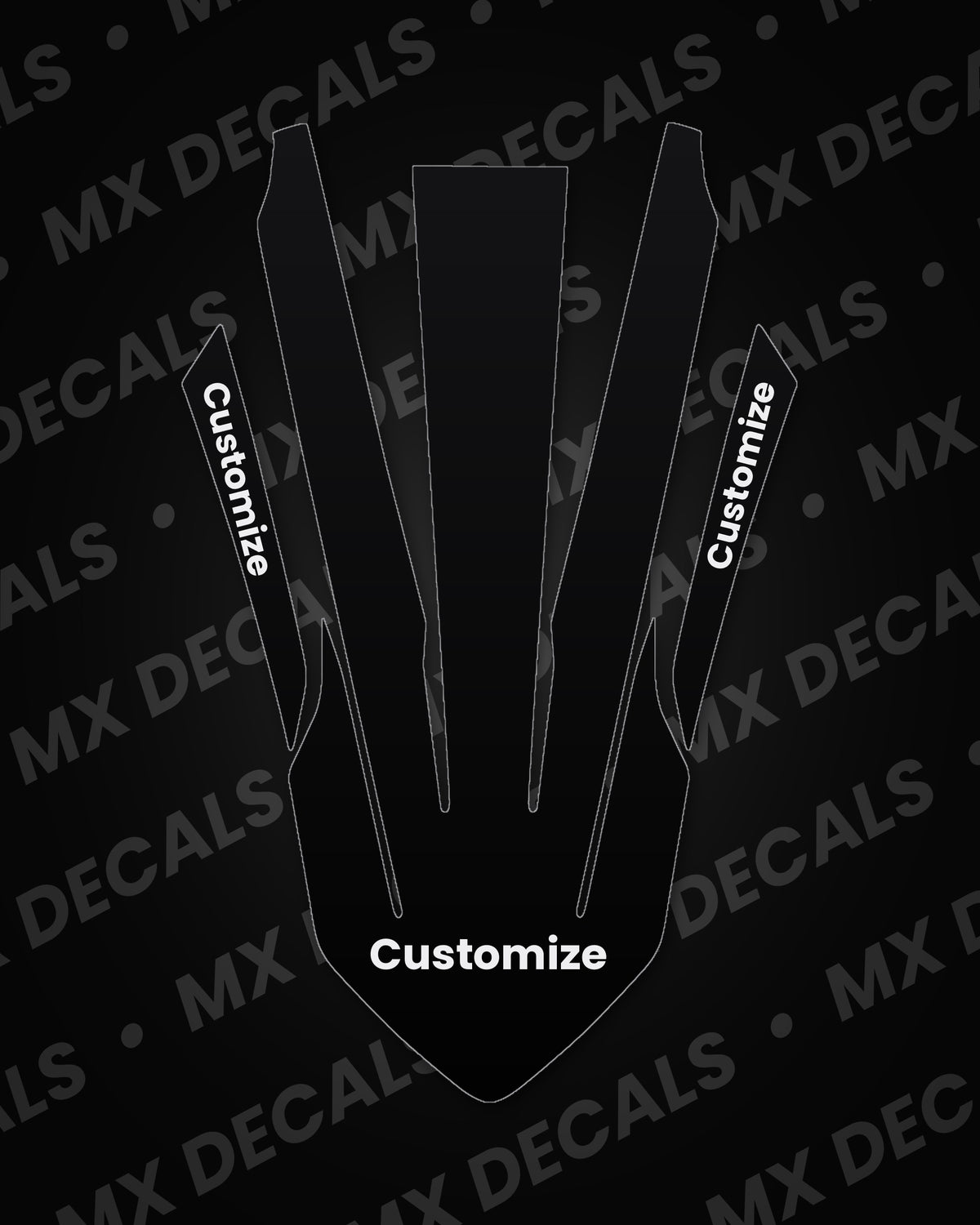 KTM 150 SX (2016-2018) Customizable Front Fender Decal
