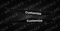 Ultra Bee Customizable Upper Side Panel Strip Decals