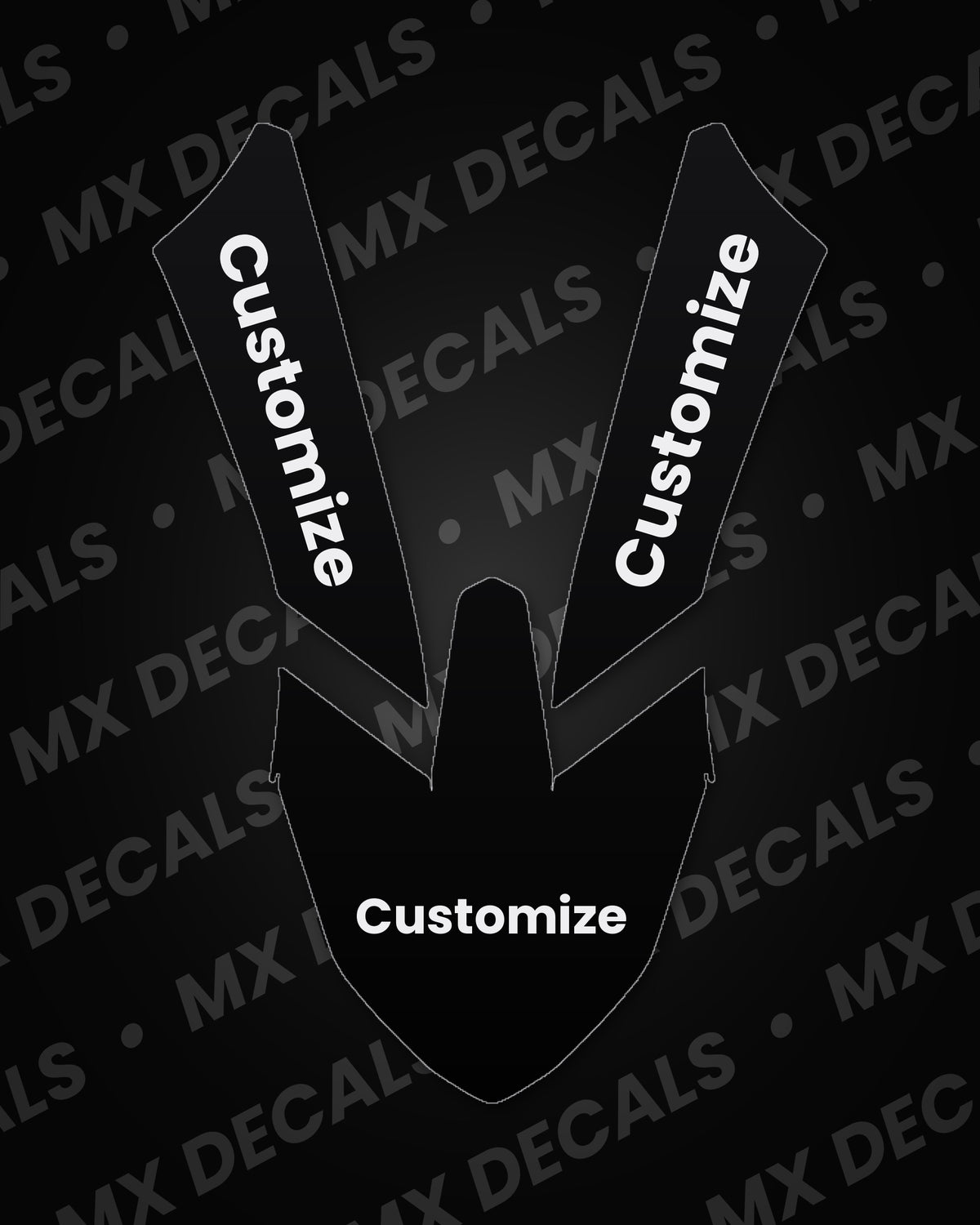 Yamaha YZ250F (2024-2026) Customizable Front Fender Decal
