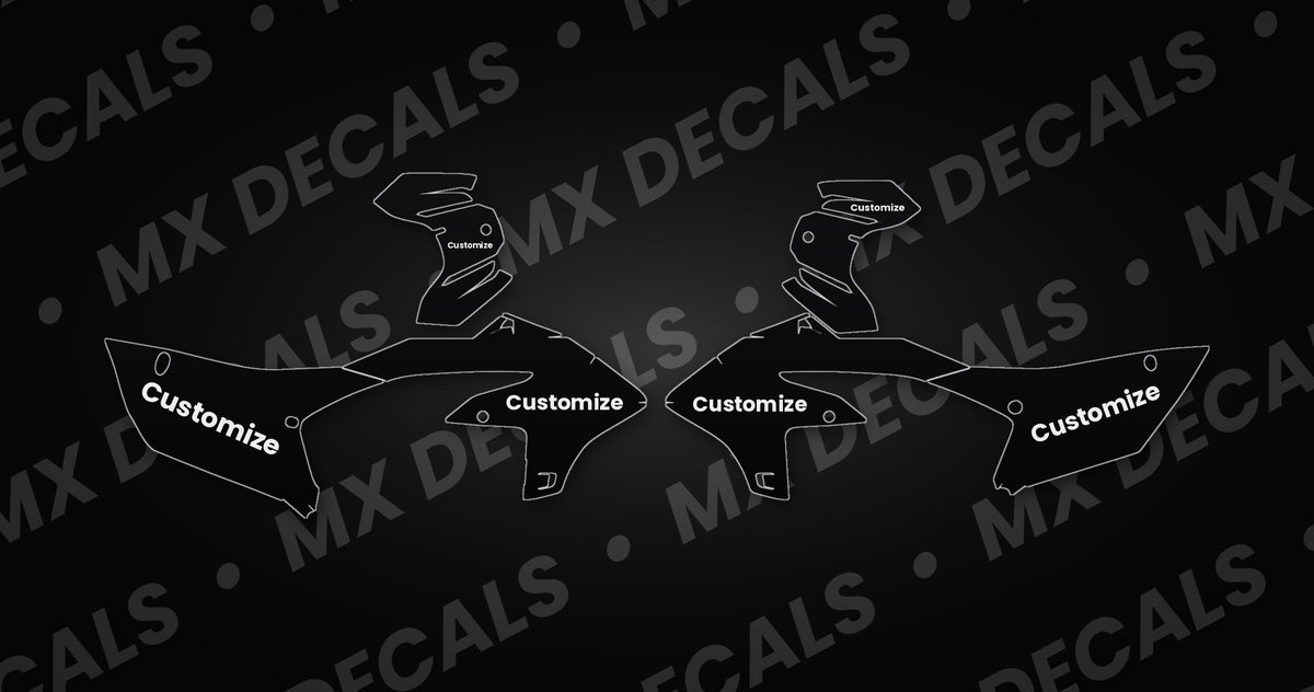 Yamaha YZ450F (2023-2025) Customizable Radiator Shroud Decals