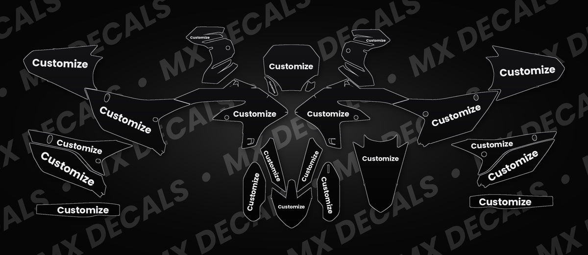 Yamaha YZ250F / YZ450F Fully Customizable Graphics Kit template